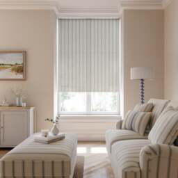 Folkstone Stripe Sheer Fire Retardant Made to Measure Roller Blind - thumbnail 1