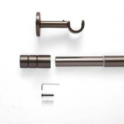 Cylinder Extendable Metal Eyelet Curtain Pole - thumbnail 2