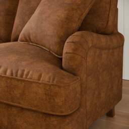 Beatrice II Relaxed Faux Leather 2 Seater Sofa - thumbnail 4