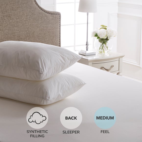 Dorma Pack of 2 Sumptuous Down Like Back Sleeper Pillows - image 1