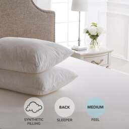 Dorma Pack of 2 Sumptuous Down Like Back Sleeper Pillows - thumbnail 1