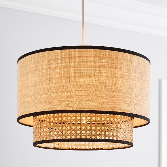 Malika Cane 2 Tier Easy Fit Pendant Shade - image 1