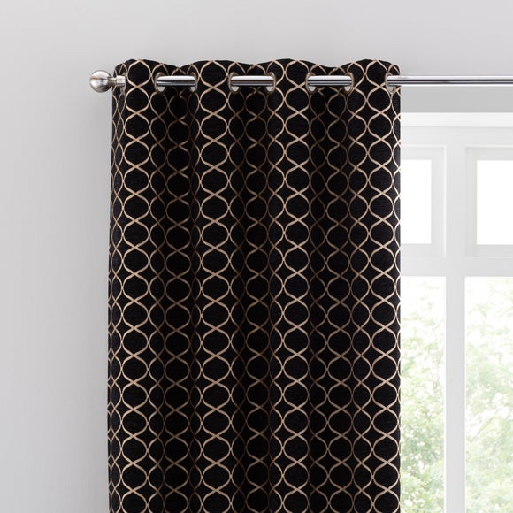 Chenille Ogee Eyelet Curtains - image 1