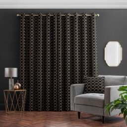 Chenille Ogee Eyelet Curtains - thumbnail 4