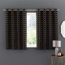 Chenille Ogee Eyelet Curtains - thumbnail 5