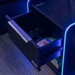 X Rocker Electra Bedside Table with Wireless Charging and LED Lights - thumbnail 2