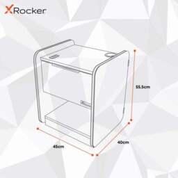 X Rocker Electra Bedside Table with Wireless Charging and LED Lights - thumbnail 6