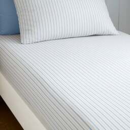 Stripe Seersucker Cotton Fitted Bed Sheet
