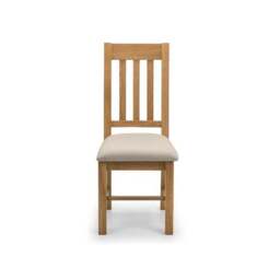 Hereford Set of 2 Dining Chairs, Taupe Faux Linen - thumbnail 4