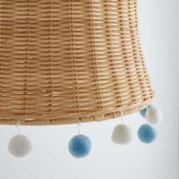 Fiesta Rattan Pom Pom Easy Fit Pendant Shade - thumbnail 3