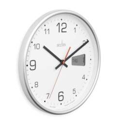 Acctim Kalendar Silver Wall Clock - thumbnail 2