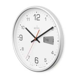 Acctim Kalendar Silver Wall Clock - thumbnail 3