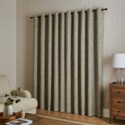 Walker Tonal Stripe Eyelet Curtains - thumbnail 4
