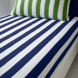 Set of 2 Bold Stripe Cotton Fitted Bed Sheets - thumbnail 2