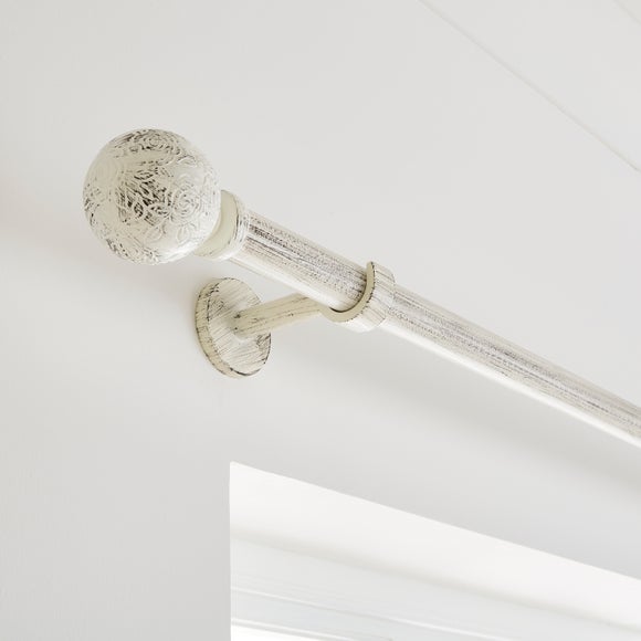 Vintage Floral Extendable Metal Curtain Pole - image 1