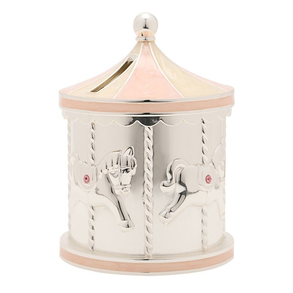 Bambino Silver Plated Carousel Money Box - image 1