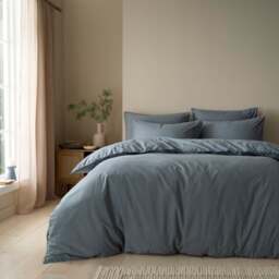 Soft Washed Cotton Duvet Cover & Pillowcase Set - thumbnail 1