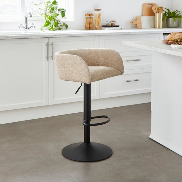 Talullua Height Adjustable Bar Stool, Luxe Chenille - image 1