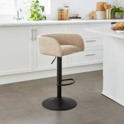 Talullua Height Adjustable Bar Stool, Luxe Chenille - thumbnail 1
