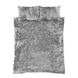 Catherine Lansfield Crushed Velvet Duvet Cover and Pillowcase Set - thumbnail 3
