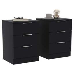 Hayes Set of 2 3 Drawer Bedside Tables - thumbnail 6