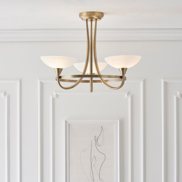 Vogue Cagney 3 Light Semi Flush Ceiling Light - image 1