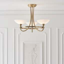 Vogue Cagney 3 Light Semi Flush Ceiling Light - thumbnail 1