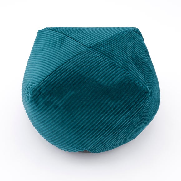 Remy Teal Cord Pouffe - image 1