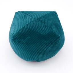 Remy Teal Cord Pouffe - thumbnail 1