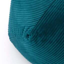 Remy Teal Cord Pouffe - thumbnail 2