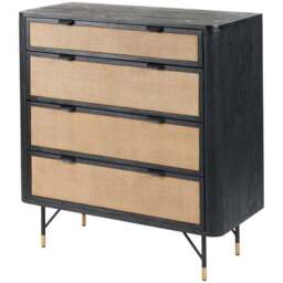 Fiji 4 Drawer Chest, Acacia Wood and Rattan - thumbnail 5
