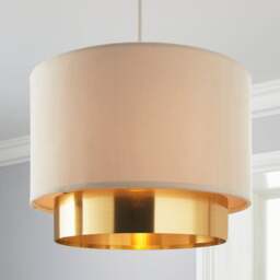 Nesa Two Tier Velvet Lamp Shade - thumbnail 1