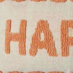 Happy Bright Slogan Cushion Coral - thumbnail 3