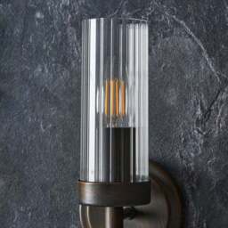 Alyn Ribbed 2 Light Bathroom Wall Light - thumbnail 3