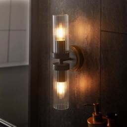 Alyn Ribbed 2 Light Bathroom Wall Light - thumbnail 2