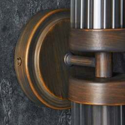 Alyn Ribbed 2 Light Bathroom Wall Light - thumbnail 4