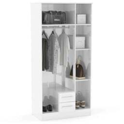 Lynx Triple Wardrobe, Mirrored - thumbnail 3