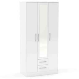Lynx Triple Wardrobe, Mirrored