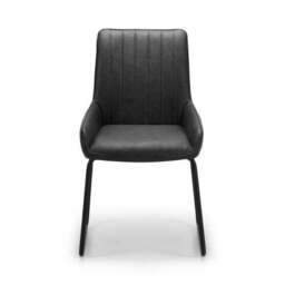 Soho Set Of 2 Dining Chairs, Faux Leather - thumbnail 4