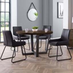 Soho Set Of 2 Dining Chairs, Faux Leather - thumbnail 2