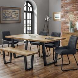 Soho Set Of 2 Dining Chairs, Faux Leather - thumbnail 1