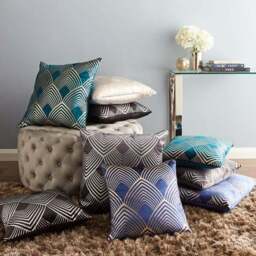 Geo Silver Foil Cushion - thumbnail 5