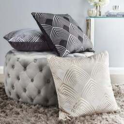 Geo Silver Foil Cushion - thumbnail 6