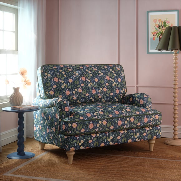 Beatrice II Spring Flowers Fabric Snuggle Chair - image 1