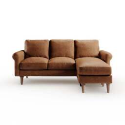 Maeve Compact Faux Leather Corner Chaise Sofa - thumbnail 6