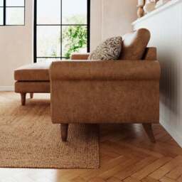Maeve Compact Faux Leather Corner Chaise Sofa - thumbnail 2