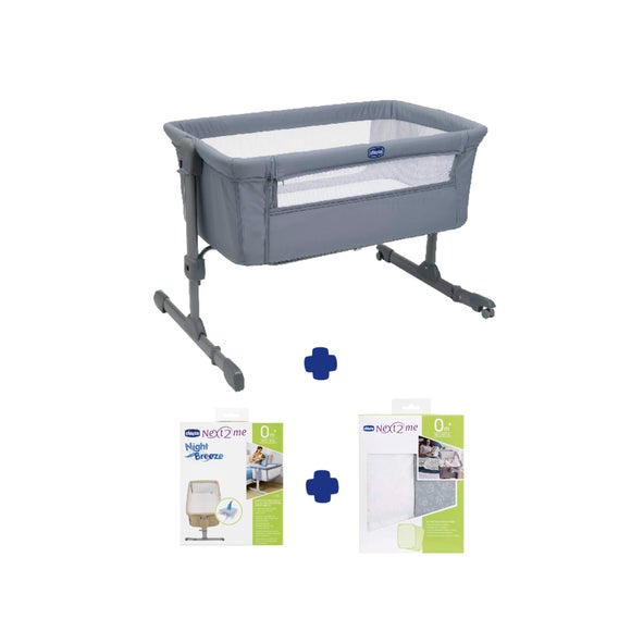 Chicco Next to Me Essential Crib with Mattress Topper and Sheets Bundle - image 1