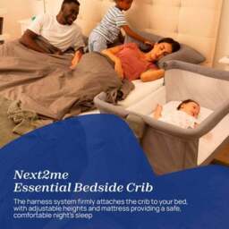 Chicco Next to Me Essential Crib with Mattress Topper and Sheets Bundle - thumbnail 4