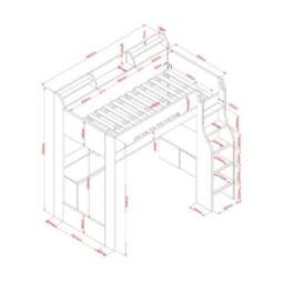 Skyhigh Gaming High Sleeper Bed Frame - thumbnail 4