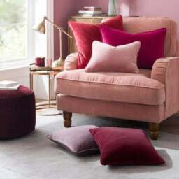 Clara Cotton Velvet Square Cushion - thumbnail 2